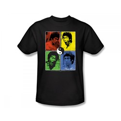 Bruce Lee - Enter Color Block Slim Fit Adult T-Shirt In Black