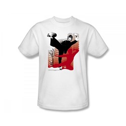 Bruce Lee - Kick It! Slim Fit Adult T-Shirt In White