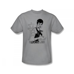 Bruce Lee - Punch Slim Fit Adult T-Shirt In Silver
