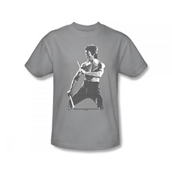 Bruce Lee - Chinese Characters Slim Fit Adult T-Shirt In Silver