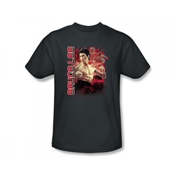 Bruce Lee - Fury Slim Fit Adult T-Shirt In Charcoal
