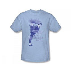 Bruce Lee - 10,000 Kicks Slim Fit Adult T-Shirt In Light Blue