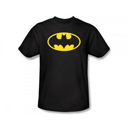 Batman - Classic Batman Logo Slim Fit Adult T-Shirt In Black