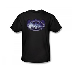 Batman - Cracked Shield Slim Fit Adult T-Shirt In Black