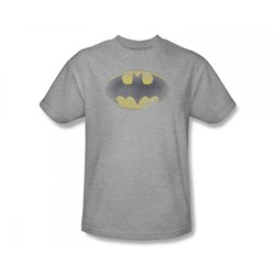 Batman - Faded Logo Adult T-Shirt In Heather