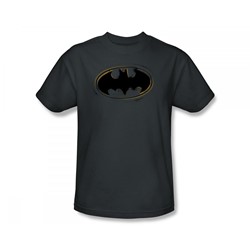 Batman - Spray Paint Logo Adult T-Shirt In Charcoal