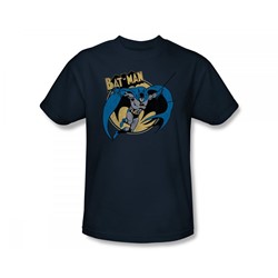 Batman - Through The Night Slim Fit Adult T-Shirt In Navy