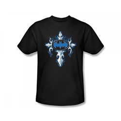 Batman - Gothic Steel Logo Slim Fit Adult T-Shirt In Black