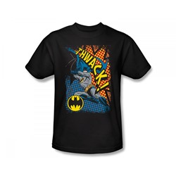 Batman - Thwack! Slim Fit Adult T-Shirt In Black