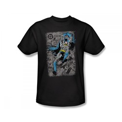 Batman - Detective #487 Distress Slim Fit Adult T-Shirt In Black