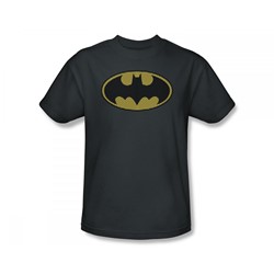 Batman - Batman Little Logos Slim Fit Adult T-Shirt In Charcoal