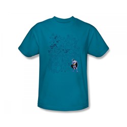 Batman - Batman Standout Slim Fit Adult T-Shirt In Turquoise