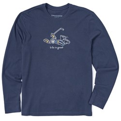 Life Is Good - Mens Jake Hockey Orr Long Sleeve Crusher-Lite T-Shirt