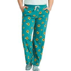 Life Is Good - Womens Tossed Sunflower Pattern Snuggle Pajama Bottom