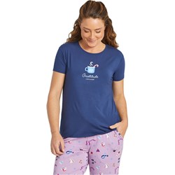 Life Is Good - Womens Gratitude Mug Lightweight Sleep T-Shirt