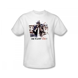 Batman: Arkham City - We Want You Slim Fit Adult T-Shirt In White