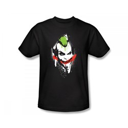 Batman: Arkham City - Spraypaint Smile Slim Fit Adult T-Shirt In Black
