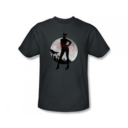 Batman: Arkham City - Catwoman Convicted Slim Fit Adult T-Shirt In Charcoal