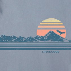 Life Is Good - Mens Retro Mountainscape Simply True Fleece Hoodie