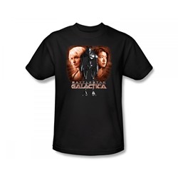 Battlestar Galactica - Created By Man Slim Fit Adult T-Shirt In Black