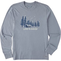 Life Is Good - Mens Snowy Evening Long Sleeve Crusher-Lite T-Shirt