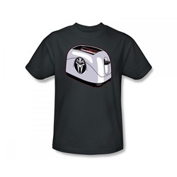 Battlestar Galactica - Toaster Slim Fit Adult T-Shirt In Charcoal