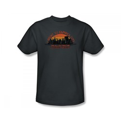 Battlestar Galactica - Caprica City Slim Fit Adult T-Shirt In Charcoal