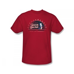 Battlestar Galactica - Elect Gaius Slim Fit Adult T-Shirt In Red