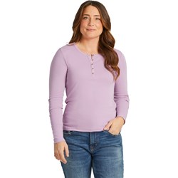 Life Is Good - Womens Solid Modal Ribbed Henley T-Shirt