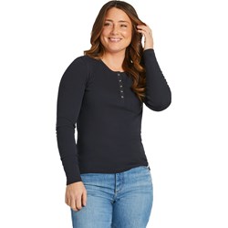 Life Is Good - Womens Solid Modal Ribbed Henley T-Shirt