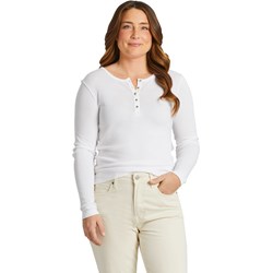 Life Is Good - Womens Solid Modal Ribbed Henley T-Shirt