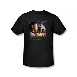 Star Trek: The Original Series - St / Forward To Adventure Slim Fit Adult T-Shirt In Black