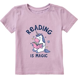 Life Is Good - Toddlers Naive Reading Is Magic Unicorn Crusher T-Shirt