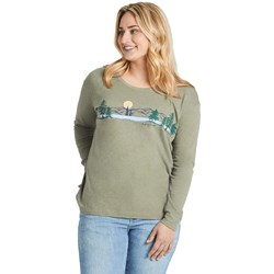 Life Is Good - Womens Water Vista Relaxed Fit Long Sleeve Slub T-Shirt