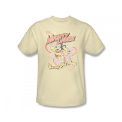Mighty Mouse - Mighty Mouse / Mighty Mouse Saved My Day Slim Fit Adult T-Shirt In Cream
