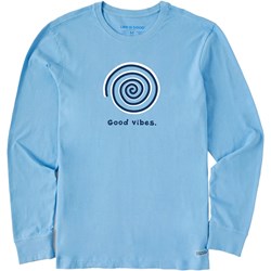 Life Is Good - Mens Good Vibes Spiral Long Sleeve Crusher T-Shirt