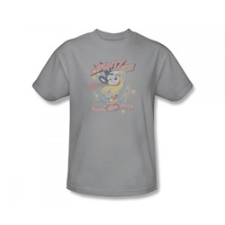 Cbs - Mighty Mouse / At Your Service Adult T-Shirt In Silver