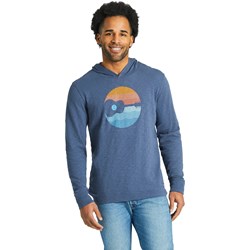 Life Is Good - Mens Guitar Sunset Circle Textured Slub Hoodie