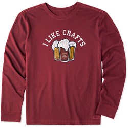 Life Is Good - Mens I Like Crafts Long Sleeve Crusher T-Shirt