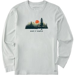 Life Is Good - Mens Keep It Simple Evergreen Silo Long Sleeve Crusher-Lite T-Shirt