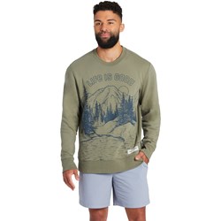 Life Is Good - Mens Great Outdoors Landscape Simply True Fleece Crew Sweatshirt