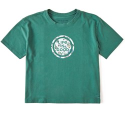 Life Is Good - Womens Botanical Coin Short Sleeve Boxy T-Shirt