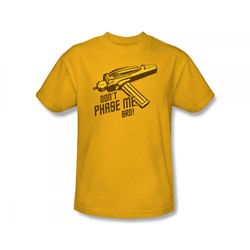 Star Trek - St / Don't Phase Me, Bro Adult T-Shirt In Gold