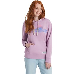 Life Is Good - Womens Retro Mountainscape Simply True Fleece Hoodie