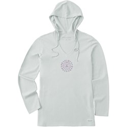 Life Is Good - Womens Mini Joy Explosion Long Sleeve Crusher-Lite Hooded T-Shirt