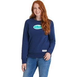 Life Is Good - Womens Mountainside Oval Simply True Fleece Crewneck Sweatshirt