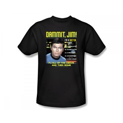 Star Trek: The Original Series - St / All Of The Above Slim Fit Adult T-Shirt In Black