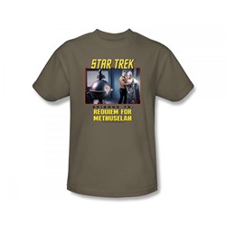 Star Trek - St / Requiem For Methuselah Adult T-Shirt In Safari Green