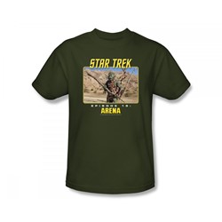 Star Trek - St / Arena Adult T-Shirt In Military Green