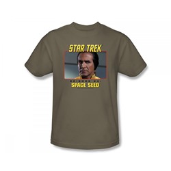 Star Trek - St / Space Seed Adult T-Shirt In Safari Green